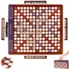 Crossword Game with Rotating Wooden Board, Foldable Board into Portable