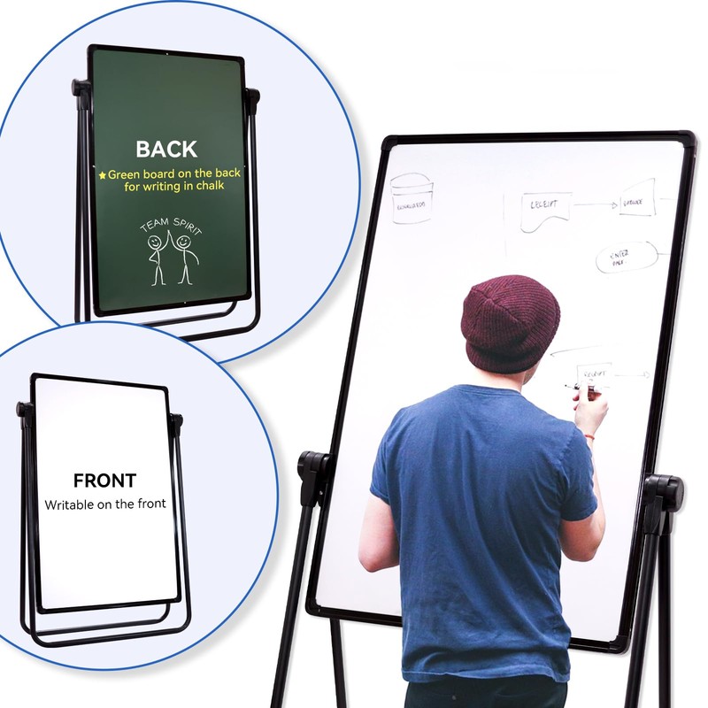 Betorcy Magnetic Dry Erase Board with Stand, 40"x24" Double Sided