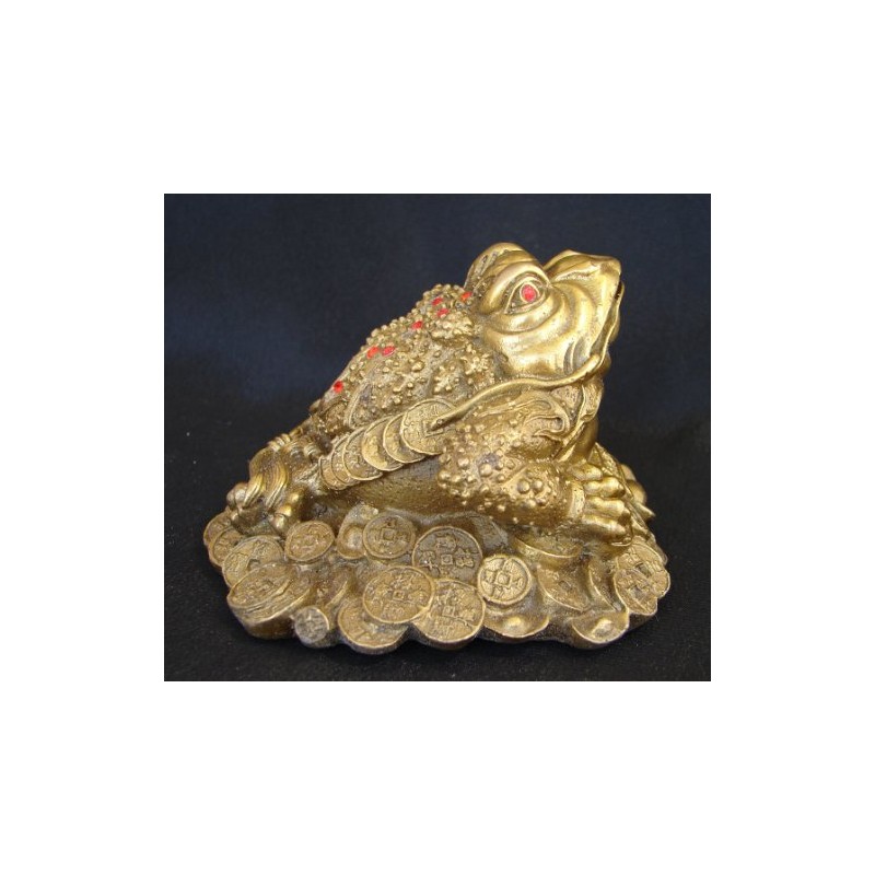 Brass Money Frog
