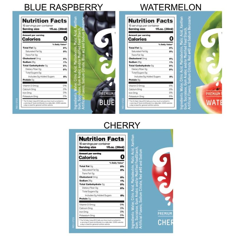 Time For Treats 3-Pack Sugar Free Cherry, Blue Raspberry, Watermelon