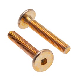 M6 x 35mm Hex Screws for Furniture by Keple, 25 Pieces - Steel Hex Bolts, Furniture Screws, Screws for Bed and Wood Furniture, Hex Wood Screws, Furniture Screws, Furniture Fittings
