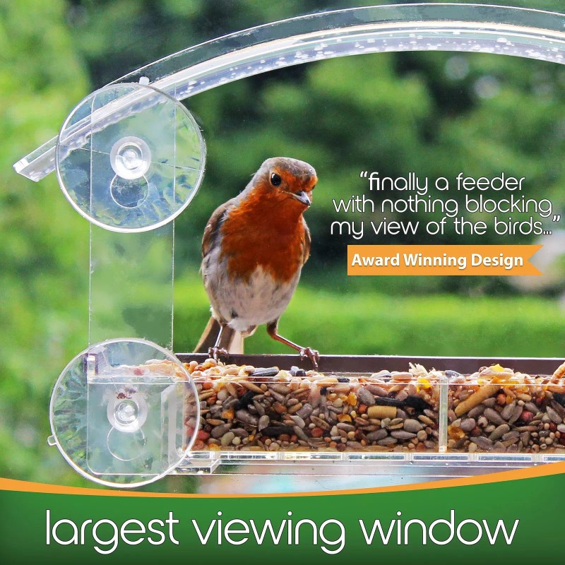 homebird Window Bird Feeder with Strong Suction Cups - (Upgraded