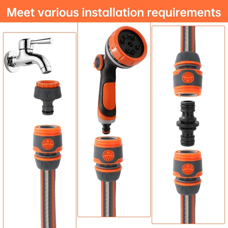 CAKKVDE 10pack Garden Hose Connector for Hose Pipe, Outside Tap