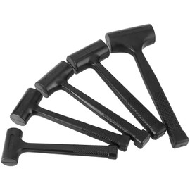 HEIHAK 5 Pieces Dead Blow Hammer Set, 0.5LB, 1LB, 1.5LB, 2LB, 3LB, Rebound-Resistant Rubber Mallet with Non-Slip Grip, Non-Marring and Non-Sparking Design