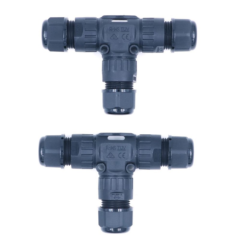 ZONADAH Pack of 2 T-type 3-way IP68 waterproof electrical cable
