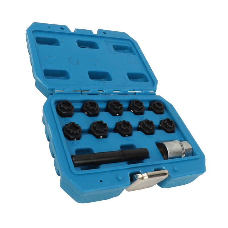 12pcs Wheel Locking Nut Key Kit Rustproof Anti Theft Lug