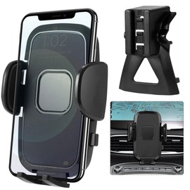 szyuchen Car Cell Phone Holder Mount for Hyundai Santa Fe 2023 2022 2021 2020 2019 Accessories, Dashboard & Air Vent Bracket with Custom Base Compatible for 4.0"-7.0" Cell Phones