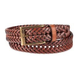Dockers Cinturón trenzado para hombre, Bronceado, 36