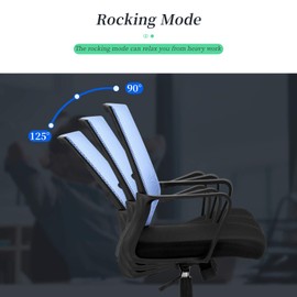 Office Chair Desk Chair Computer Chair Swivel Rolling Executive Lumbar Support Task Mesh Chair Adjustable Stool for Women Men, Blue