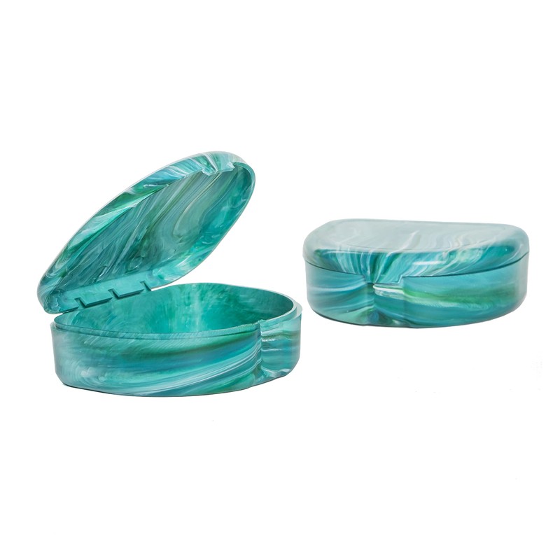 Blasting Health Designer Marble Retainer Case – Stylish Dental Storage