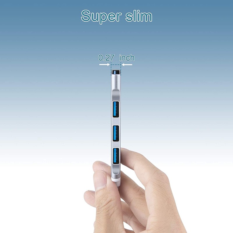 BuFan Hub USB 3.0, Ultradelgado Convertidor 4 en 1 Velocidad