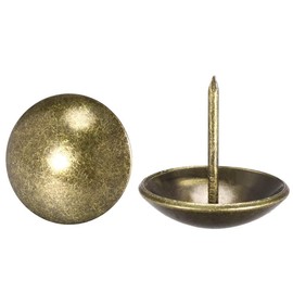 TA-VIGOR Upholstery Tacks Bronze 25mm Dia 25mm Antique Decorative Thumb Tacks for Furniture, Carpet Nails, Upholstery Pins for Wood Bed, Cork Board and DIY Projects, 50Pcs