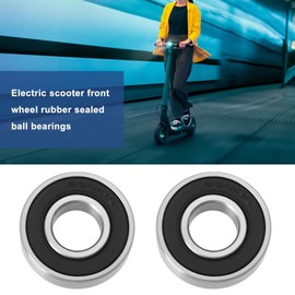 eMagTech 2Pcs Bearing Steel Gcr156001-2RS Deep Groove Ball Bearing Front Wheel Ball Bearing Set 12 x 28 x 8 mm Compatible with SoFlow SO3 SO4 Pro E-scooters