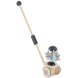 Bieco First Walking Toy Star - Children's Sliding Toy from 1 Year - Wooden Toy for Pushing - Wooden Slide Vehicle - Baby Sliding Toy Running Toy from 1 Year Sliding Rod Children Sliding Figure