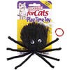 Classic Pet Products Furry Spider Cat Toy, Black