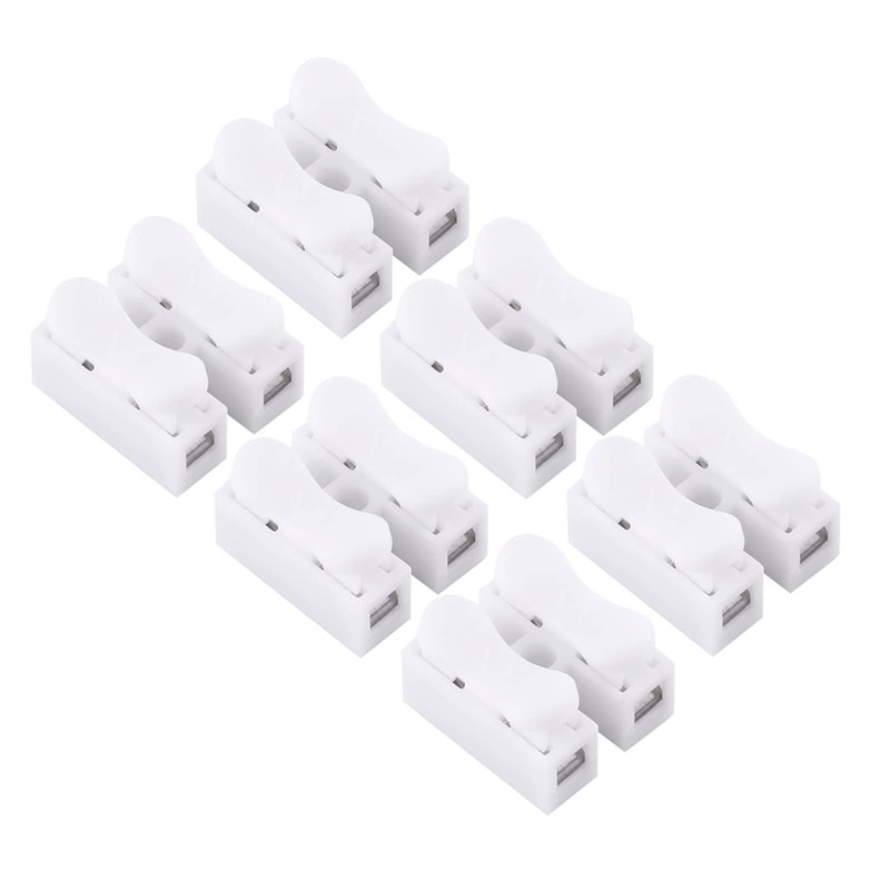 100pcs Spring Wire Connectors 10A 220V 2 Pin Push Quick