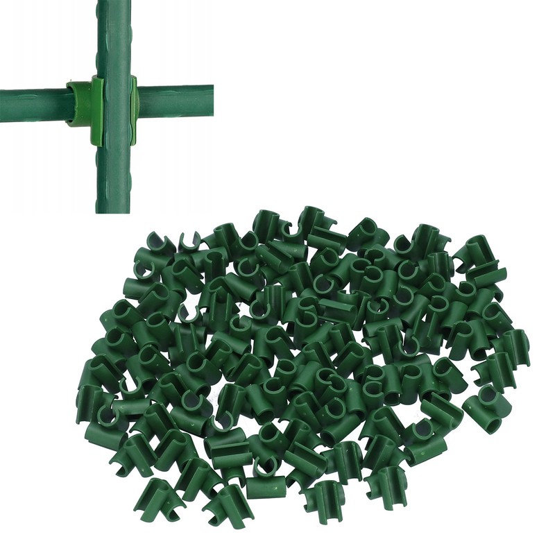 100Pcs Gardening Fixed Cross Clip Plastic Plant Buckle Clamp Clip