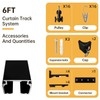 MaKefeile Ceiling Curtain Track Ceiling and Wall Mounted Heavy-Duty Curtains