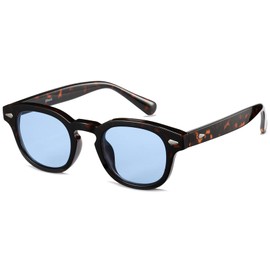 Gtand anteojos de sol unisex clásico retro de estilo redondo tintadas para hombres y mujeres, anteojos de sol circulares de moda 46 mm