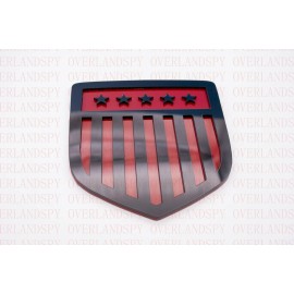 Unbranded Vertical American Flag - FITS 2013-2018 RAM 1500 TAILGATE Black Red Emblem