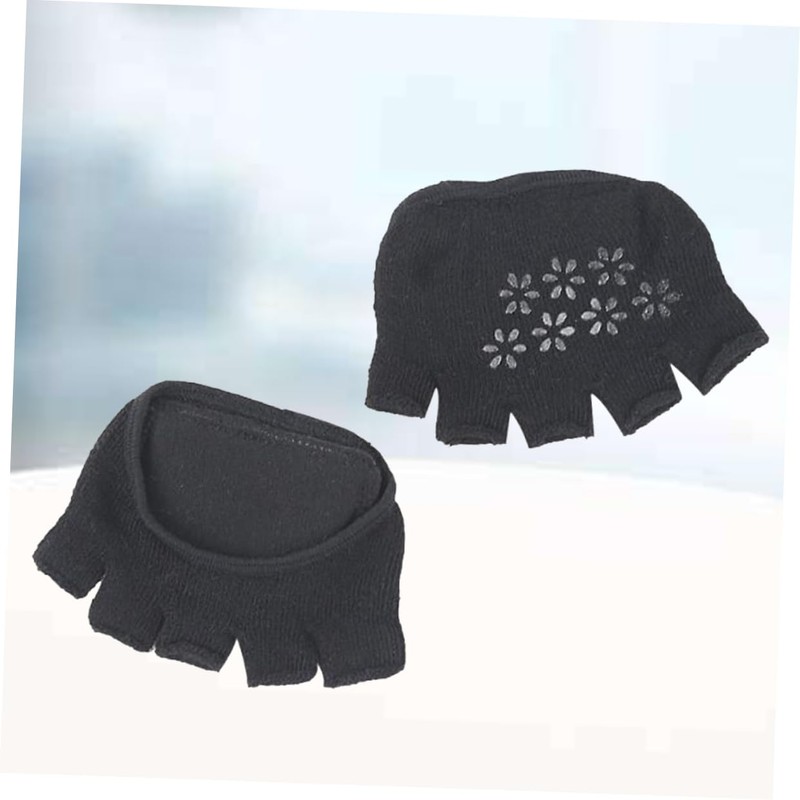 KOMBIUDA 3 Pairs Cushioned Toe Socks Women Breathable Half Socks