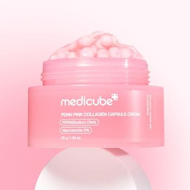 Medicube Salmon Dna Pdrn Crema Cápsula Colágeno Rosa Hidratante Facial Ligera Niacinamida Tono Piel Desigual Hidratación Brillante Cuidado