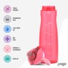 Pogo BPA-Free Plastic Water Bottle with Chug Lid, Pink, 40