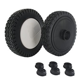 GREENSTAR Plastic Wheel with Reducing Sleeves, Universal, Outer Diameter 200 mm, Wheel Trim, Includes 4 Reducing Sleeves 8, 10, 12 and 12.7 mm
