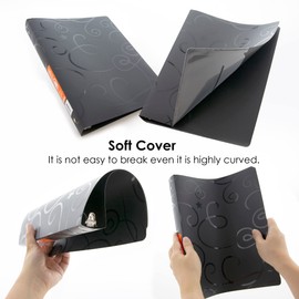 BAZIC 3 Ring Binder 1" Poly Binders Organizer - Swirl Color Soft Cover, Round Ring, Hold 175 Sheets Paper, 6-Count