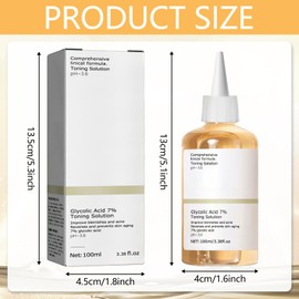 Glycolic Acid 7% Toner, Glycolic Acid 7% Toning Resurfacing Solution, Hydrating Toner, Glycolic Acid Toner, 100 ml Glycolic Acid Peeling Toner, Exfoliation, Impurities, Acne, 100 ml
