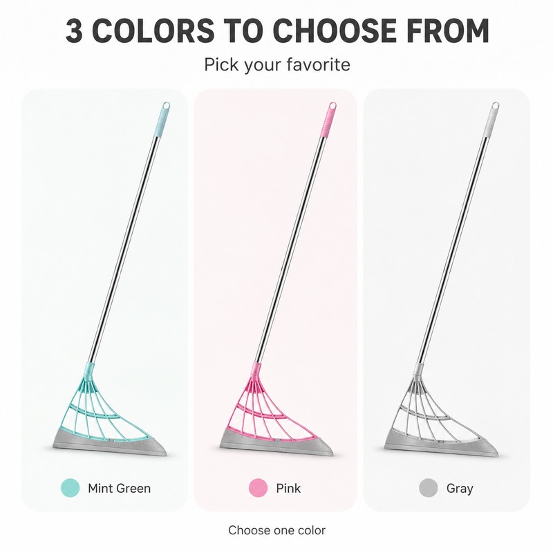 Silicone Floor Squeegee Broom for Wet & Dry Cleaning –
