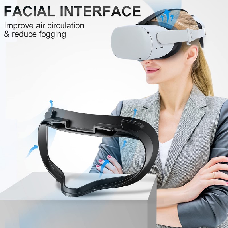 SUPERUS Face Cover Pad & Glasses Spacer Compatible with Oculus/Meta