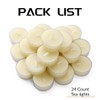 Natural Beeswax Tealight Candles - 24 pcs - Organic Small