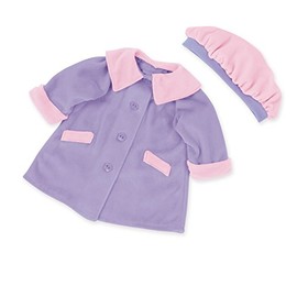 Bayer Design 46cm Coat and Cap for Dolls (Lavender)