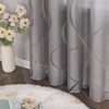 Delien Curtain Scarves, Burnout Transparent Curtains with Eyelets, Modern "Waves"