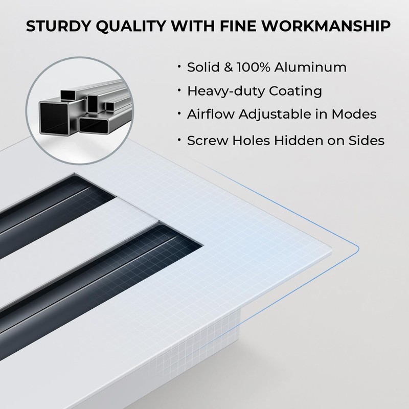 FA-STAR Clean Modern AC Vent Cover 12 x 6 (Duct