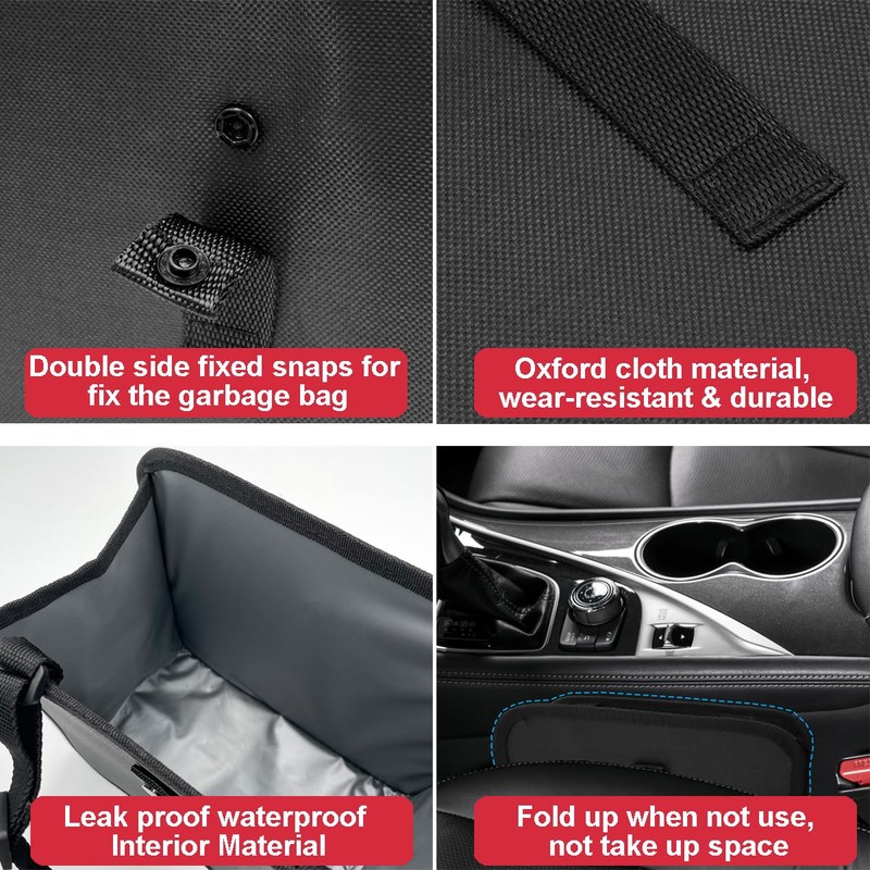 Foldable Car Trash Can HADEEONG Hanging Automotive Garbage Can Car