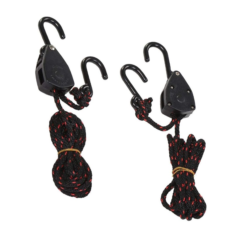 Acronde 4PCS 1/8" 6Ft Adjustable Heavy Duty Rope Hanger Ratchet