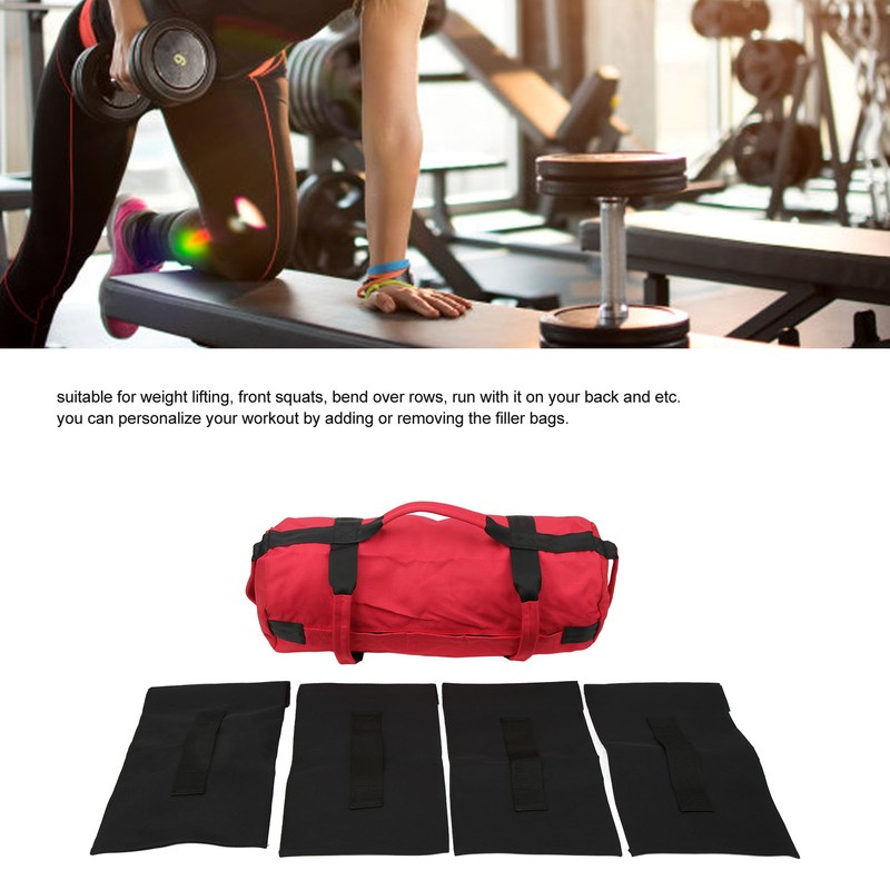 Workout Sandbag Oxford Fabric 6 Handles Easy Adjustment Multi Purpose