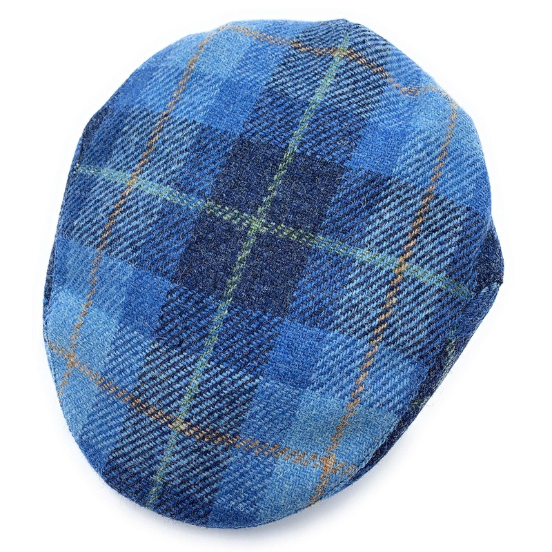 Mens Harris Tweed Flat Cap Comfort Fit Quilted Lining Made