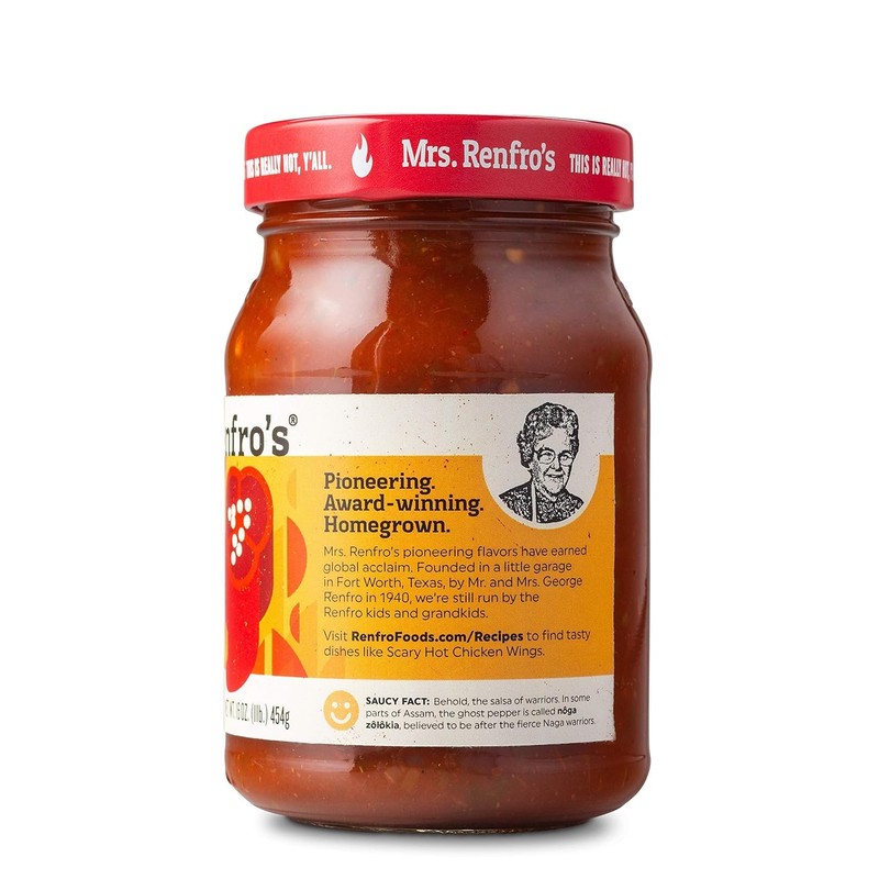Mrs. Renfro Ghost Pepper Salsa 16 oz each (2 Items