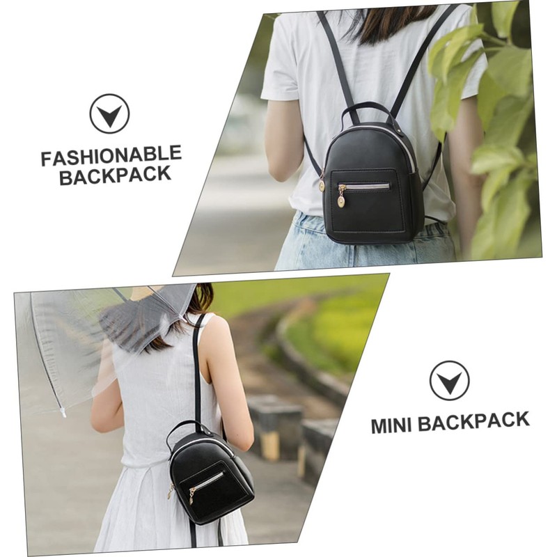 Ipetboom Girl's Casual Backpack Multi-pocket Design Comfortable Fashionable Pu Backpack
