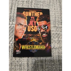TOPPS NOW WRESTLEMANIA 41 POSTER CARD MAIN EVENT CGUNTHER JEY USO