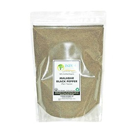 Indus Organics Malabar Black Pepper Powder (Dust, Fine Ground), Refill Bag, 1 Lb, Premium Grade, High Purity, Freshly Packed