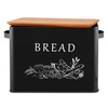 E-far Bread Box for Kitchen Countertop, Metal Bread Storage Container