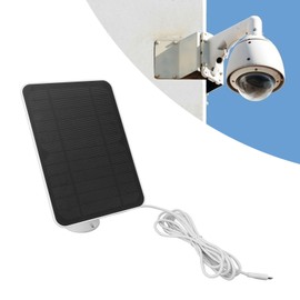 4-W-Solarpanel für Kamera, IP65, Wasserdicht, um 360 Grad Verstellbar, Halterung aus Monokristallinem Silizium für Arlo, Ring, Blink (WHITE)
