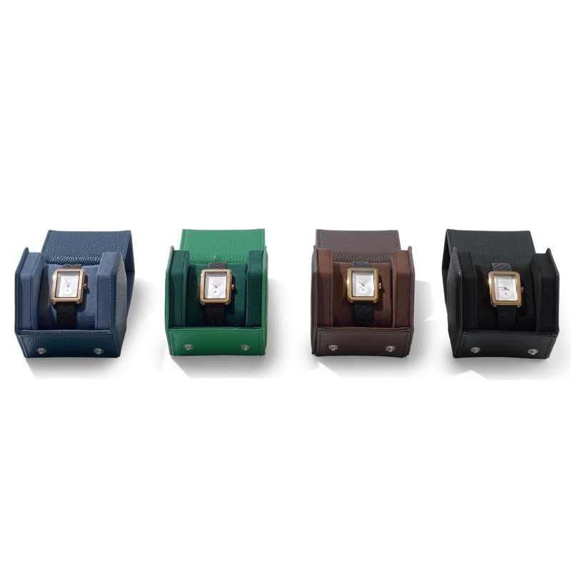 Oirlv B01804 Watch Case, 1 Piece, PU Leather, Mini, Portable,