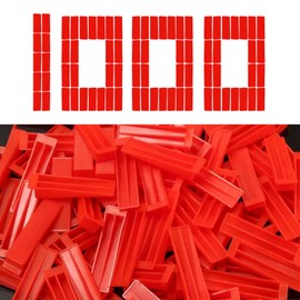 Tile Leveling System Wedges, Reusable Leveling Wedges for Tile， Tile Wedges 1/16 Inch, 1/8 Inch,1/32 Inch,Spacers for Many Models 1000 Pcs Red Wedges