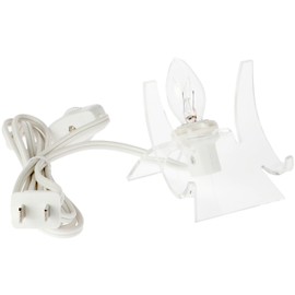 Plymor Clear Acrylic Lighted Double-Scoop Display Easel, 3" H x 2.875" W x 3.125" D