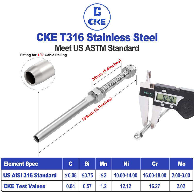 CKE 100 Pack Cable Railing Kit - Hand Swage Threaded